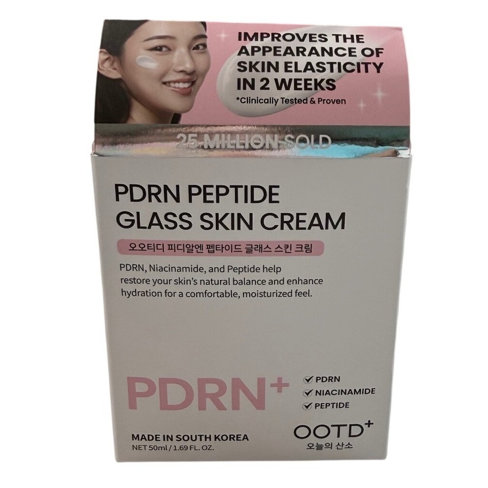 OOTD PDRN Peptide Glass Skin Cream 50ml Niacinamide K-Beauty Moisturizer